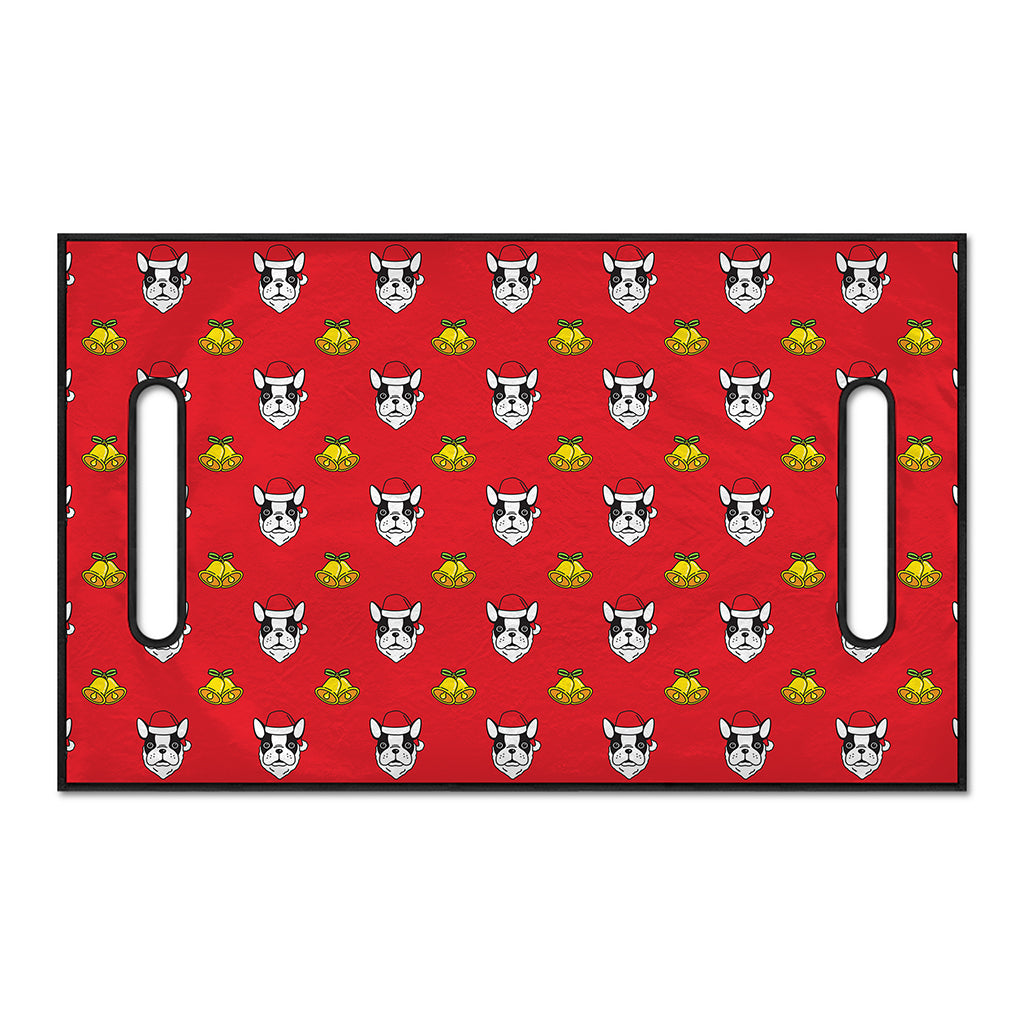 Christmas French Bulldog Santa Print Golf Cart Seat Cover
