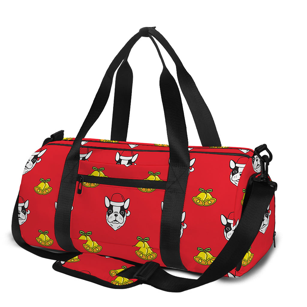 Christmas French Bulldog Santa Print Gym Bag