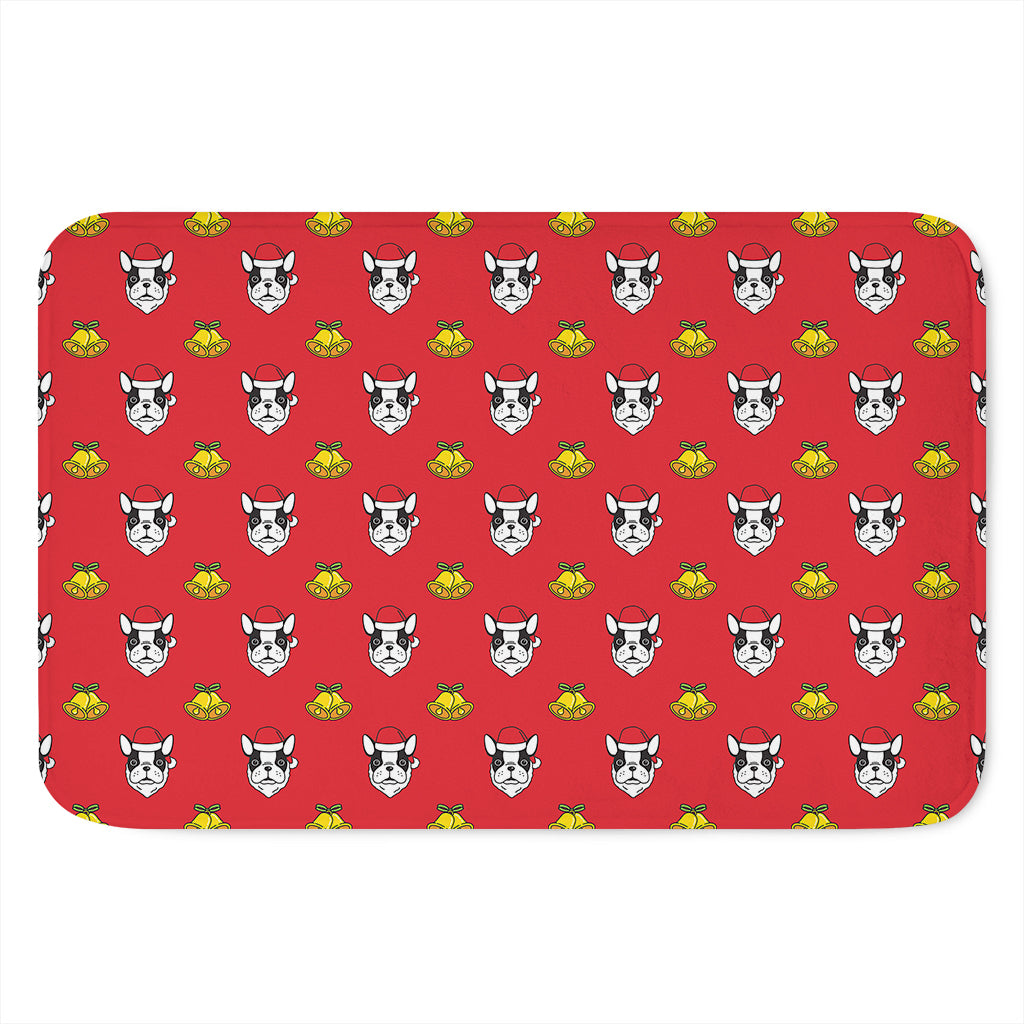 Christmas French Bulldog Santa Print Indoor Door Mat