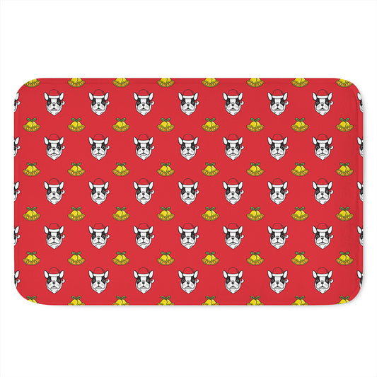 Christmas French Bulldog Santa Print Indoor Door Mat