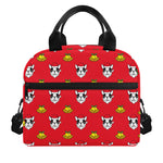 Christmas French Bulldog Santa Print Insulated Lunch Bag
