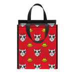 Christmas French Bulldog Santa Print Insulated Lunch Tote