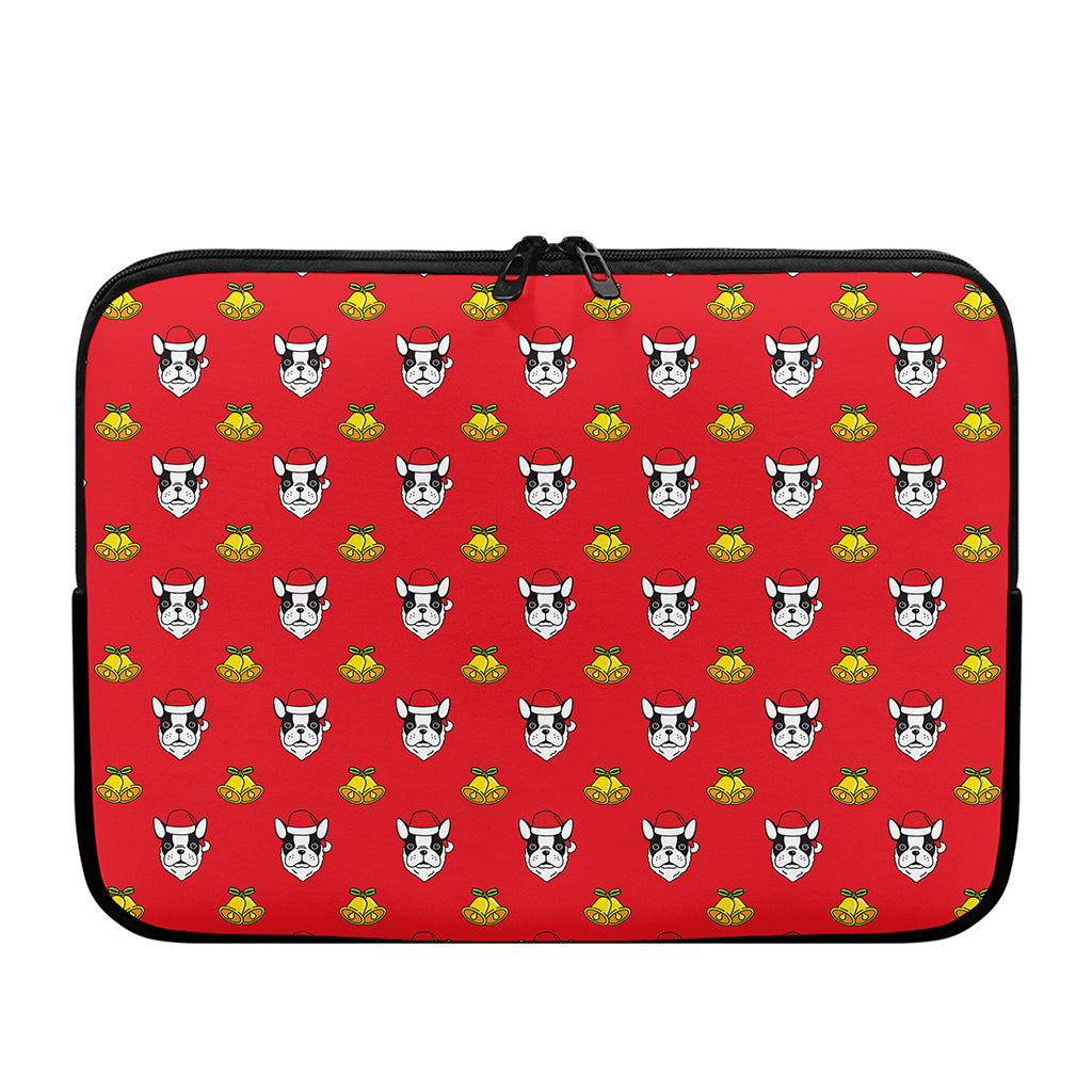 Christmas French Bulldog Santa Print Laptop Sleeve