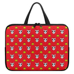 Christmas French Bulldog Santa Print Laptop Sleeve With Handle
