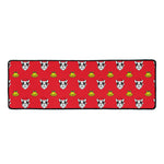 Christmas French Bulldog Santa Print Long Kitchen Mat