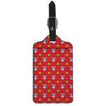 Christmas French Bulldog Santa Print Luggage Tag