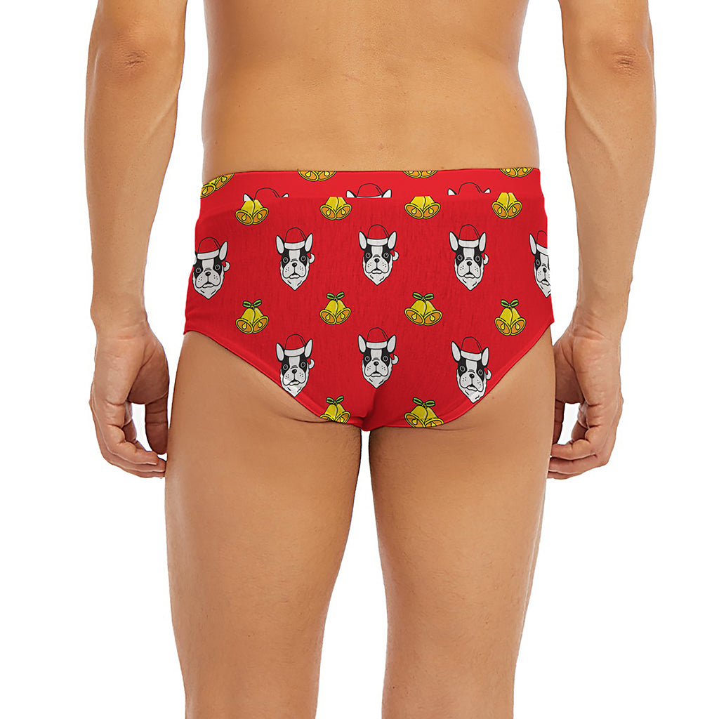 Christmas French Bulldog Santa Print Men's Briefs