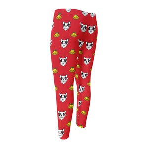 Christmas French Bulldog Santa Print Men's Compression Pants