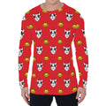 Christmas French Bulldog Santa Print Men's Long Sleeve T-Shirt