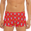 Christmas French Bulldog Santa Print Men's Short Boxer Briefs