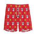 Christmas French Bulldog Santa Print Men's Athletic Shorts