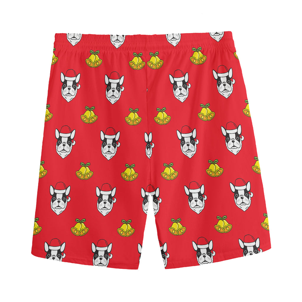 Christmas French Bulldog Santa Print Men's Sports Shorts