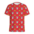 Christmas French Bulldog Santa Print Men's Athletic T-Shirt