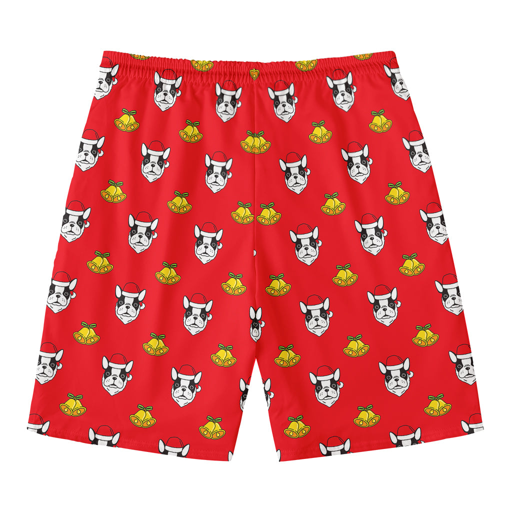 Christmas French Bulldog Santa Print Men's Swim Trunks