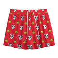 Christmas French Bulldog Santa Print Mesh Shorts