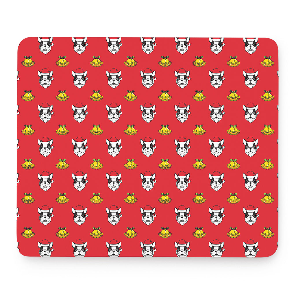 Christmas French Bulldog Santa Print Mouse Pad