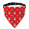 Christmas French Bulldog Santa Print Over The Collar Dog Bandana