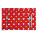 Christmas French Bulldog Santa Print Placemat