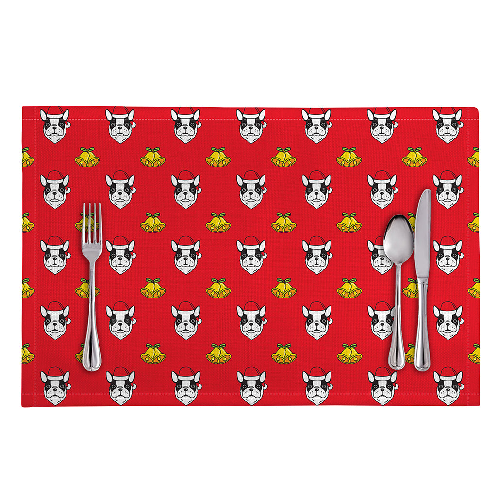 Christmas French Bulldog Santa Print Placemat