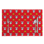 Christmas French Bulldog Santa Print Placemat