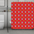 Christmas French Bulldog Santa Print Polyester Shower Curtain