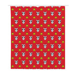 Christmas French Bulldog Santa Print Polyester Shower Curtain
