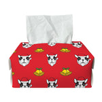 Christmas French Bulldog Santa Print Rectangle Tissue Box Cover