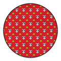 Christmas French Bulldog Santa Print Round Floor Mat