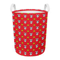 Christmas French Bulldog Santa Print Round Laundry Basket