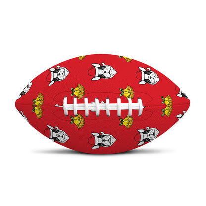 Christmas French Bulldog Santa Print Rugby Ball