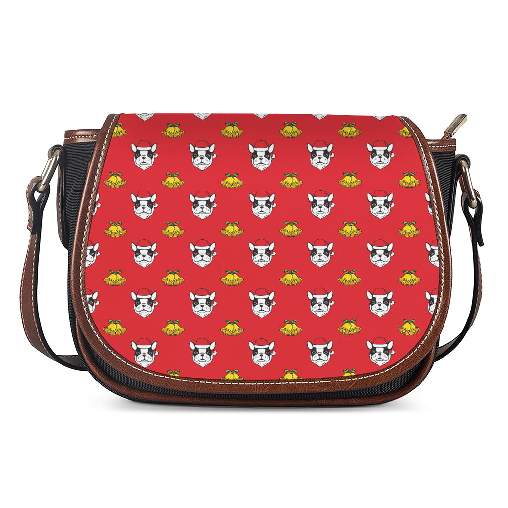 Christmas French Bulldog Santa Print Saddle Bag