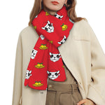 Christmas French Bulldog Santa Print Scarf