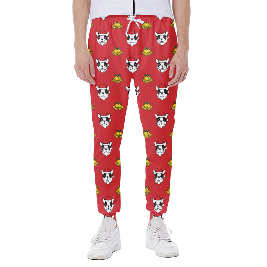 Christmas French Bulldog Santa Print Scuba Joggers