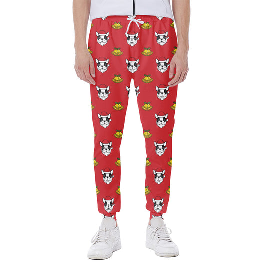 Christmas French Bulldog Santa Print Scuba Joggers