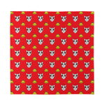 Christmas French Bulldog Santa Print Silk Bandana
