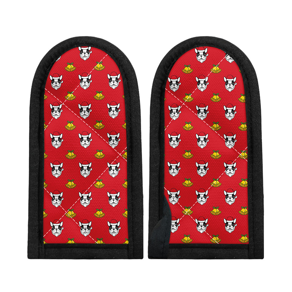 Christmas French Bulldog Santa Print Skillet Handle Cover