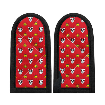 Christmas French Bulldog Santa Print Skillet Handle Cover