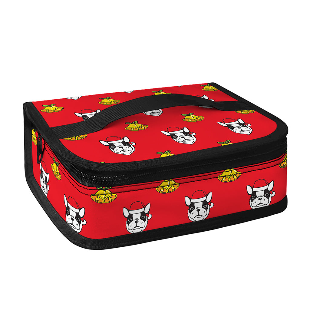 Christmas French Bulldog Santa Print Small Lunch Bag