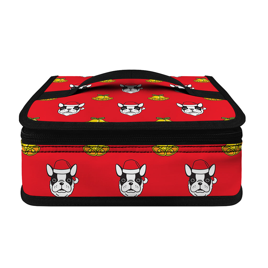 Christmas French Bulldog Santa Print Small Lunch Bag