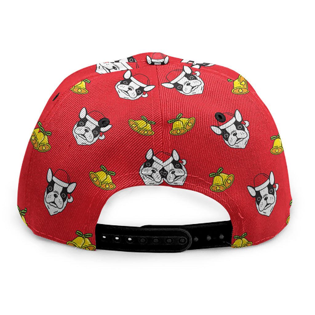 Christmas French Bulldog Santa Print Snapback Cap