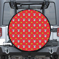 Christmas French Bulldog Santa Print Tire Cover