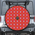 Christmas French Bulldog Santa Print Tire Cover With Camera Hole