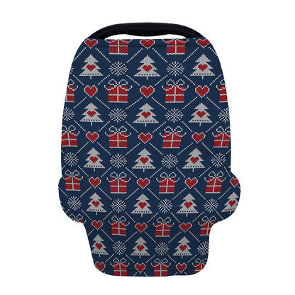 Christmas Gift Knitted Pattern Print Baby Seat Cover