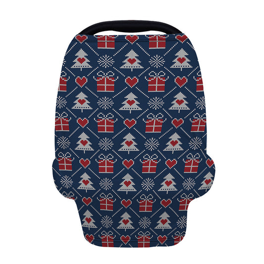 Christmas Gift Knitted Pattern Print Baby Seat Cover