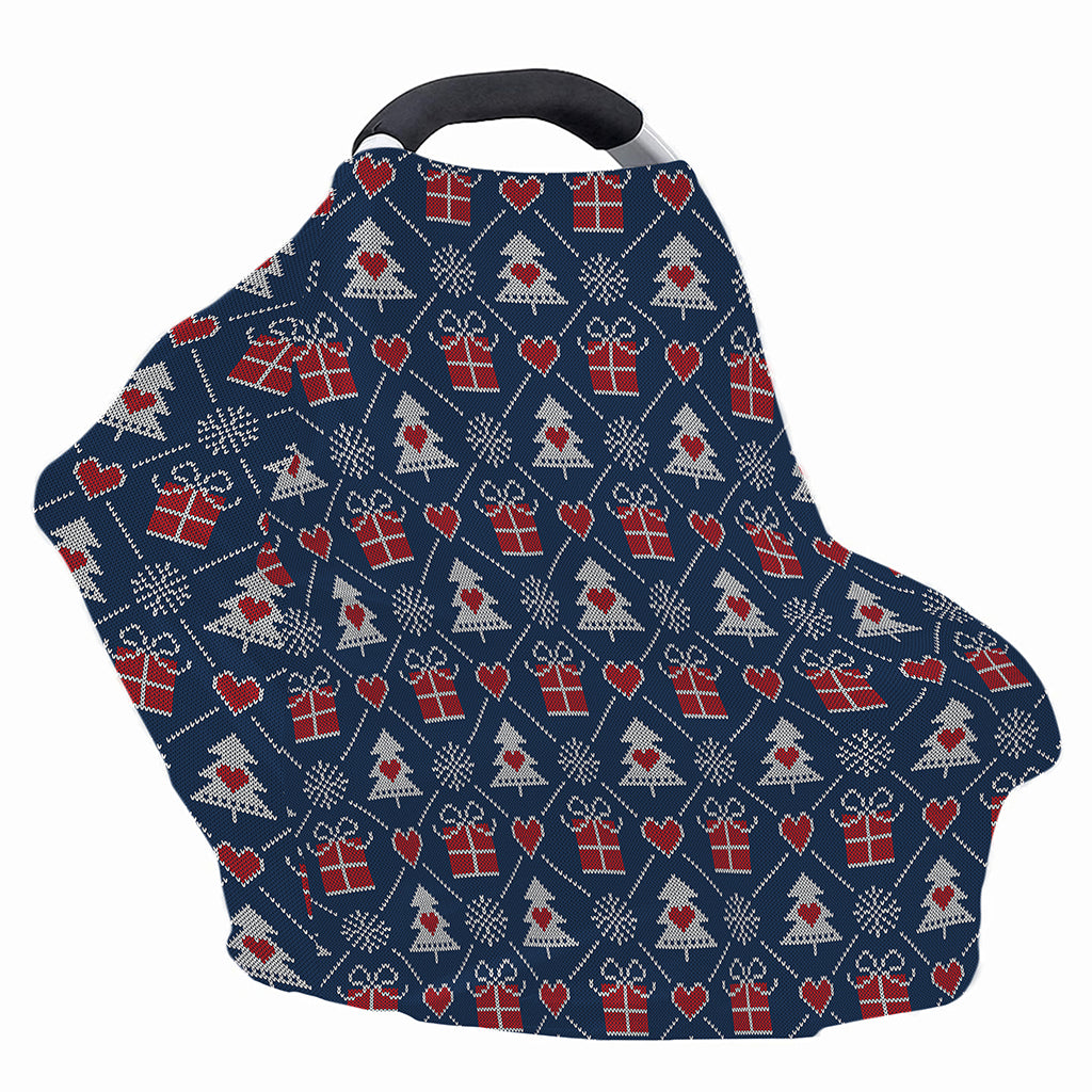Christmas Gift Knitted Pattern Print Baby Seat Cover