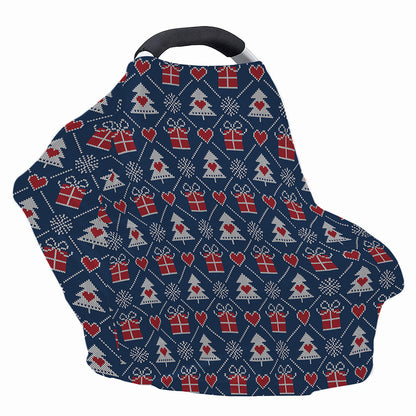 Christmas Gift Knitted Pattern Print Baby Seat Cover