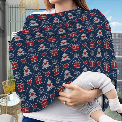 Christmas Gift Knitted Pattern Print Baby Seat Cover