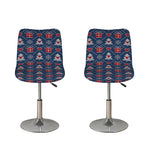 Christmas Gift Knitted Pattern Print Bar Stool Covers