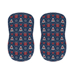 Christmas Gift Knitted Pattern Print Bar Stool Covers