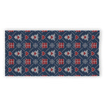Christmas Gift Knitted Pattern Print Beach Towel